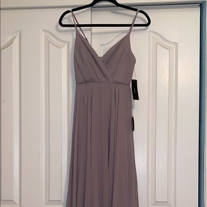 light grey bridesmaid dress